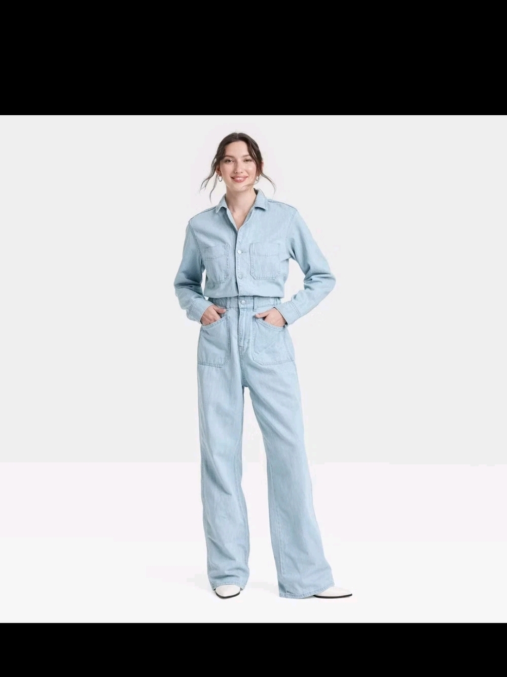 Universal Thread Light Wash Denim Jumpsuit